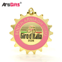Medalha de esmalte de ciclismo em forma de estrela de ouro especial de Metal especial